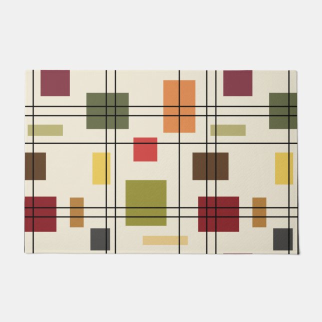 Mid Century Modern Geometric 1 Doormat (Front)