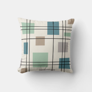 Mid Century Modern Geometric 2 Throw Pillow