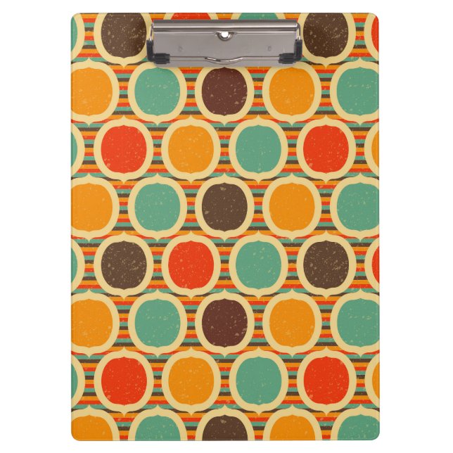 Mid Century Modern geometric 5 Clipboard (Front)