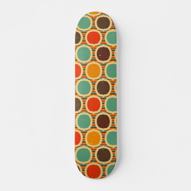 Mid Century Modern geometric 5 Skateboard (Front)