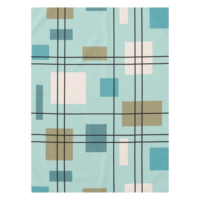 Mid Century Modern Geometric 5 Tablecloth (Front)