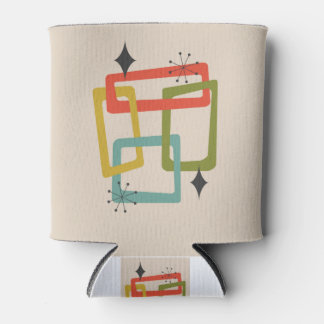 Mid-Century Modern Geometric Abstract Can Cooler