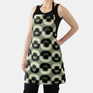 Mid Century Modern Geometric Abstract Pattern Apron