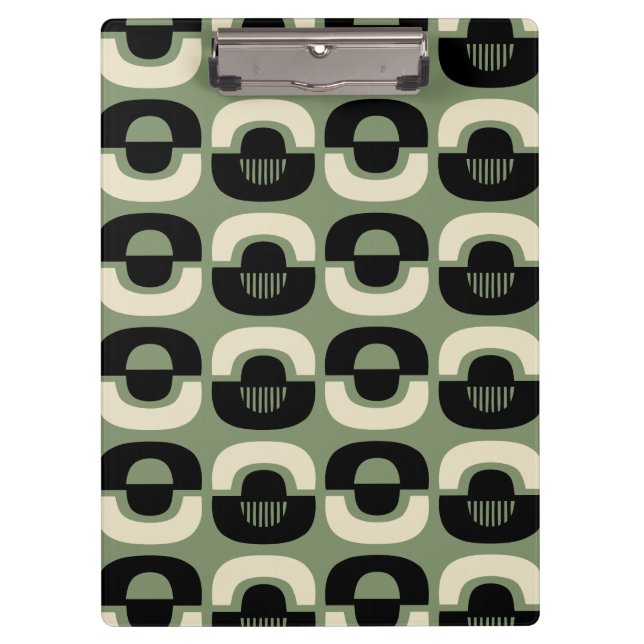 Mid Century Modern Geometric Abstract Pattern Clipboard (Front)