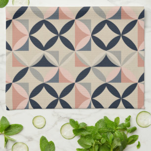 Mid Century Modern Geometric Abstract Pattern Kitchen Towel