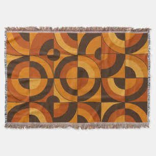 Mid Century Modern Geometric Abstract Pattern Throw Blanket