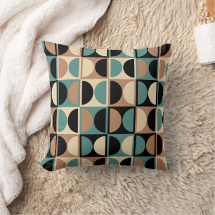Mid Century Modern Geometric Abstract Pattern Throw Pillow