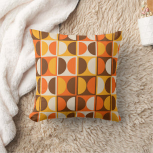 Mid Century Modern Geometric Abstract Pattern Throw Pillow