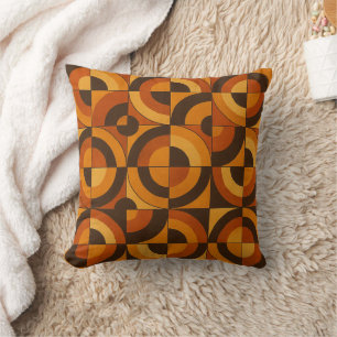 Mid Century Modern Geometric Abstract Pattern Throw Pillow