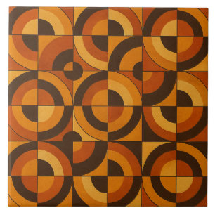Mid Century Modern Geometric Abstract Pattern Tile