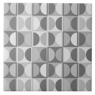 Mid Century Modern Geometric Abstract Pattern Tile