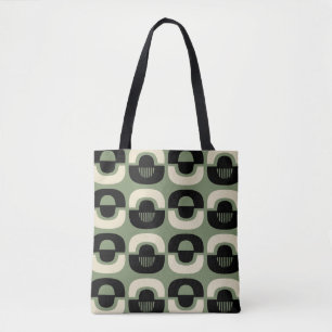 Mid Century Modern Geometric Abstract Pattern Tote Bag