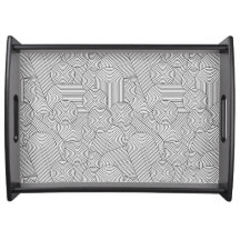 Mid Century Modern Geometric Arch Black White