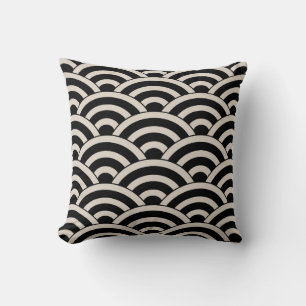 Mid Century Modern Geometric Arch Pattern Throw Pillow