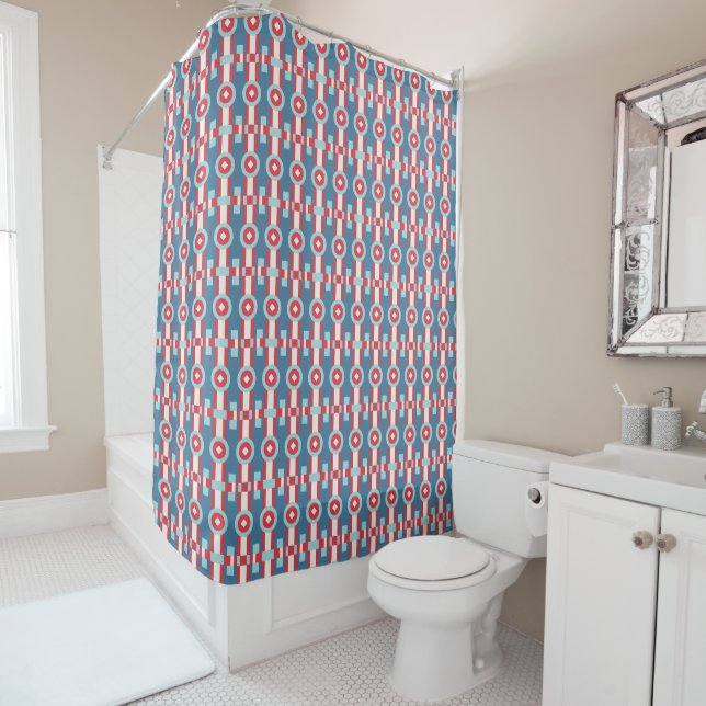 Mid-Century Modern Geometric Art Pattern Print (In Situ)