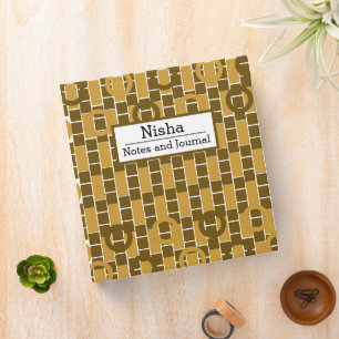 Mid Century Modern Geometric Back To School Binder