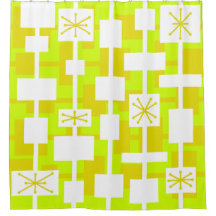 Mid Century Modern Geometric Chartreuse