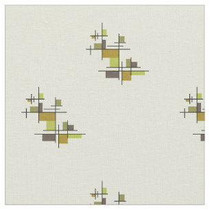 Mid Century Modern Geometric Chartreuse Fabric