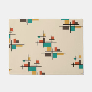 Mid Century Modern Geometric Colourful Doormat