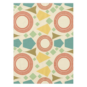 Mid Century Modern Geometric Colourful Tablecloth
