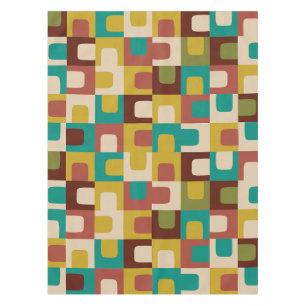 Mid Century Modern Geometric Concordance Abstract Tablecloth