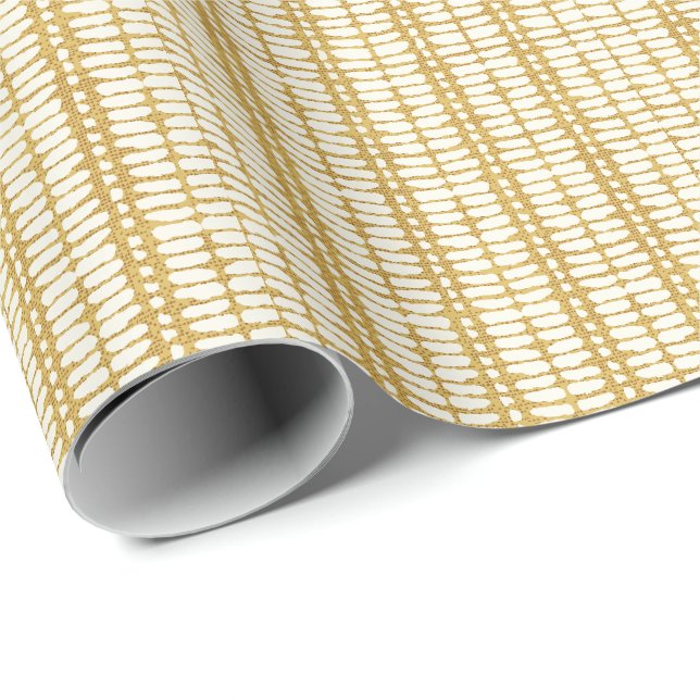 Mid-Century Modern Geometric dashed lines Wrapping Paper (Roll Corner)