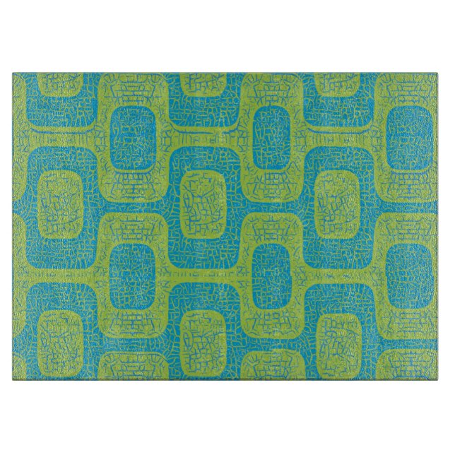 Mid-Century Modern Geometric Design Cutting Board (Front)