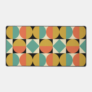 Mid Century Modern Geometric Design Desk Mat