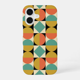 Mid Century Modern Geometric Design iPhone 16 Case