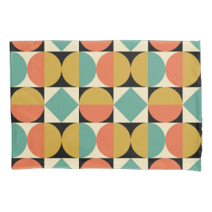 Mid Century Modern Geometric Design Pillowcase