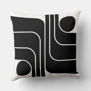 Mid Century Modern Geometric Design Throw Pillow