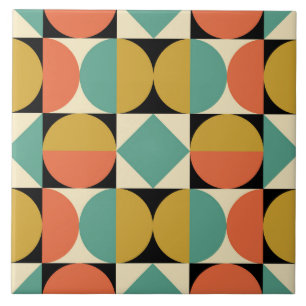 Mid Century Modern Geometric Design Tile