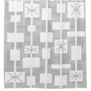 Mid Century Modern Geometric Light Grey