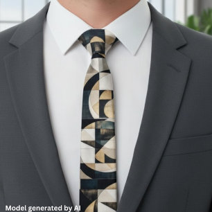Mid-century Modern Geometric Neck Tie