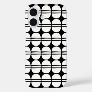 Mid Century Modern Geometric Pattern iPhone 16 Case
