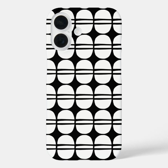Mid Century Modern Geometric Pattern Case-Mate iPhone Case (Back)