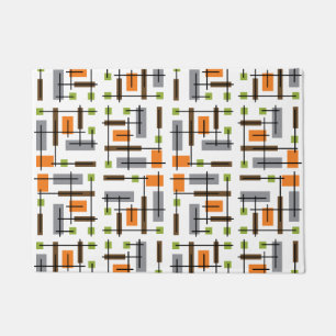 Mid Century Modern Geometric Pattern Doormat