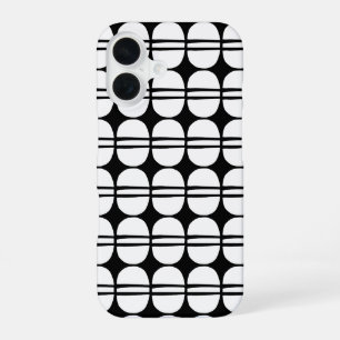 Mid Century Modern Geometric Pattern iPhone 16 Case