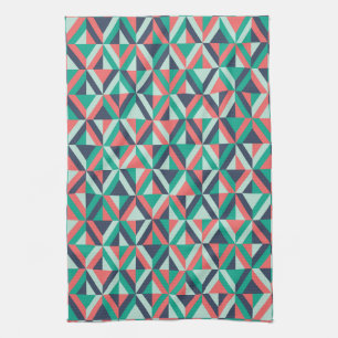 Mid-Century Modern Geometric Pattern Kitchen Towel