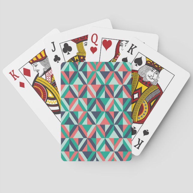 Mid-Century Modern Geometric Pattern Playing Cards (Back)