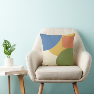 Mid Century Modern Geometric Pattern - Retro 1950s Throw Pillow