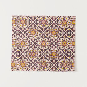 Mid-Century Modern Geometric Pattern – Retro Abstr Tapestry