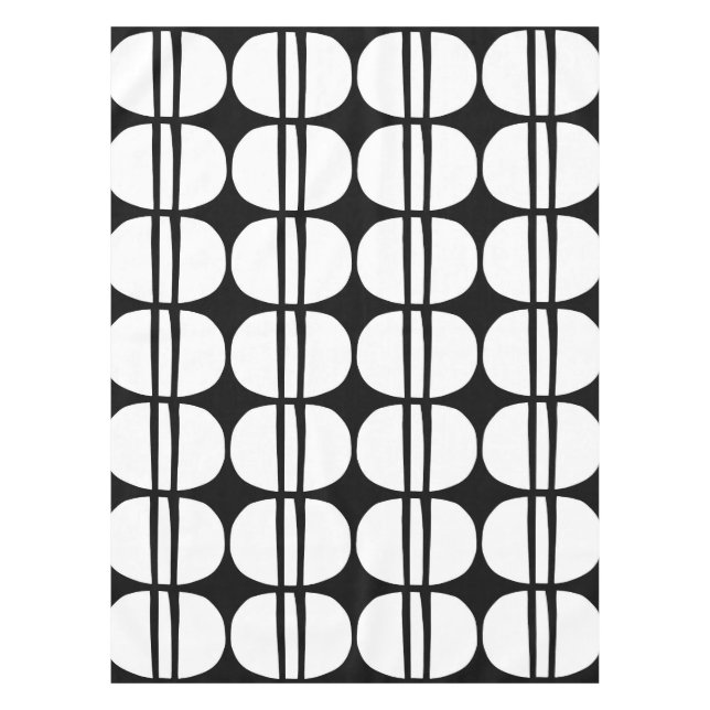 Mid Century Modern Geometric Pattern Tablecloth (Front)
