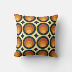 Mid Century Modern Geometric Pattern Throw Pillow