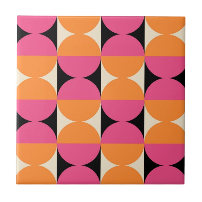 Mid Century Modern Geometric Pattern Tile (Front)