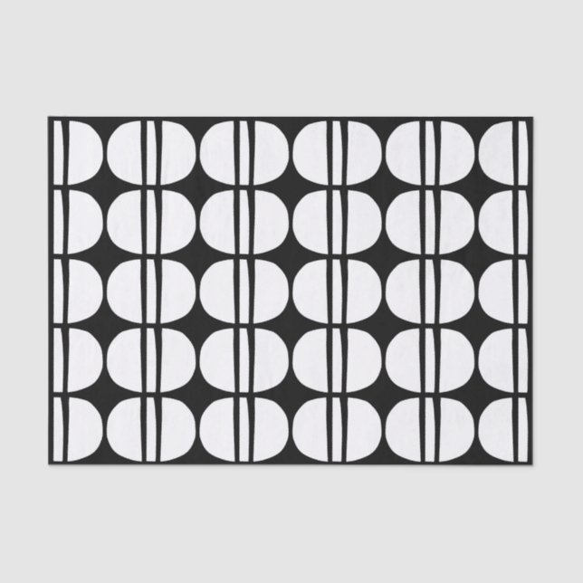 Mid Century Modern Geometric Pattern Tissue Paper (Front)