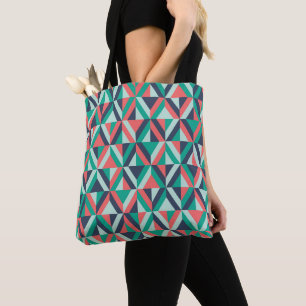 Mid-Century Modern Geometric Pattern Tote Bag