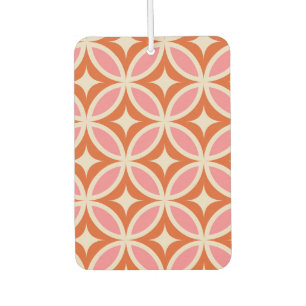 Mid century Modern Geometric Pink Orange Pattern Air Freshener