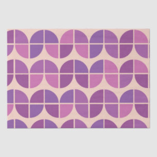Mid Century Modern Geometric Purple Pattern  Tissue Paper