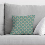 Mid-Century Modern Geometric Retro Faded Turquoise Throw Pillow<br><div class="desc">This retro mid mod pattern in orange makes a fun and colourful statement for your home. Coordinating items available.</div>